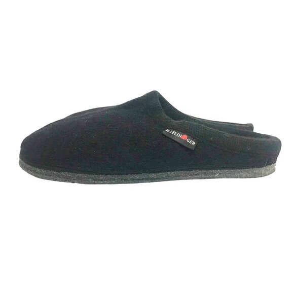Haflinger Wool Black Slip-On Slippers Size 8.5/39 - Picture 2 of 10